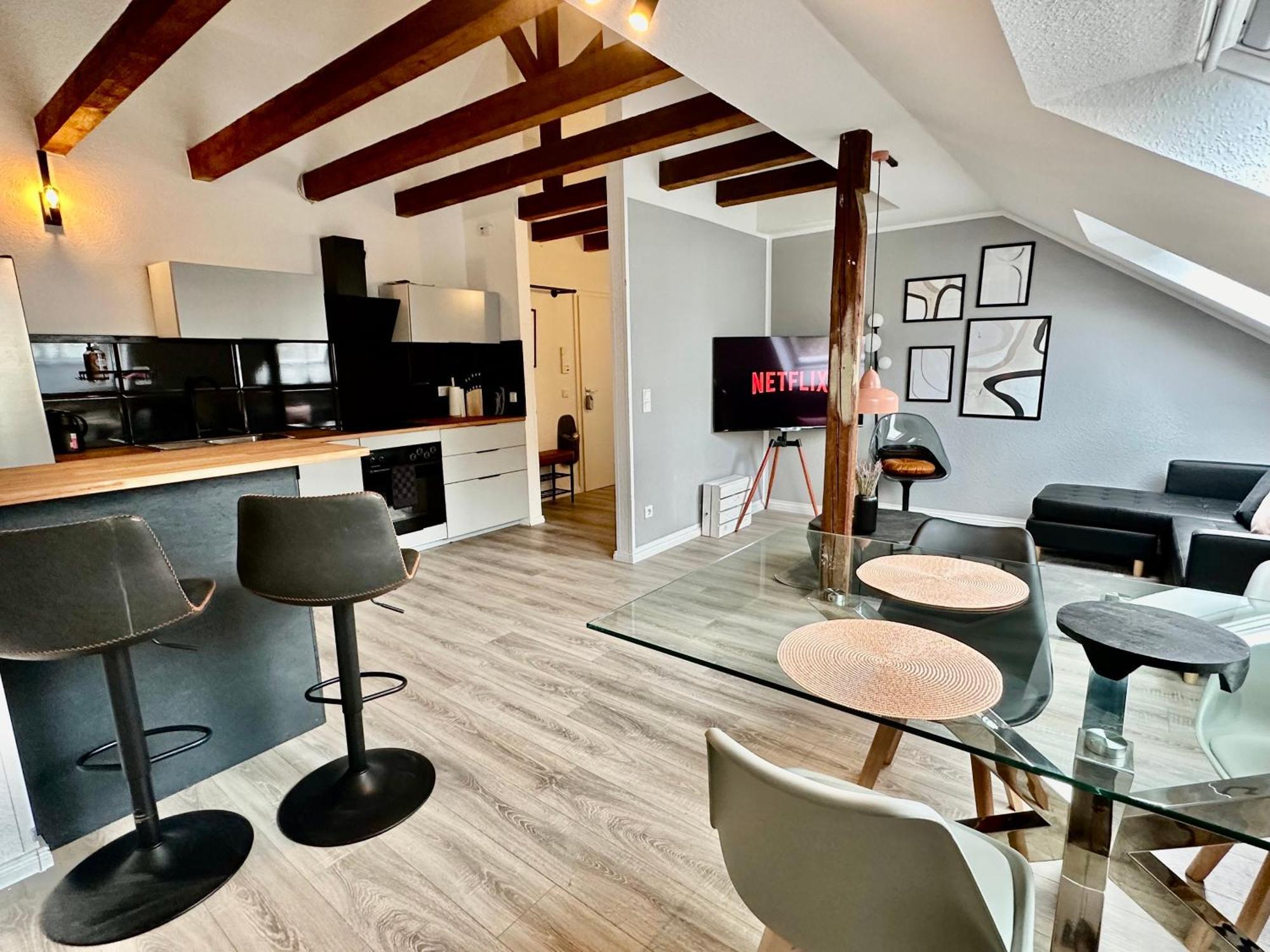 Stilvoll Im Zentrum Balken Loft Lejlighed Bochum Eksteriør billede